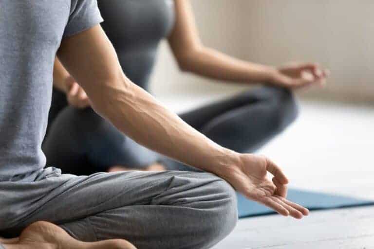 Yoga students seated