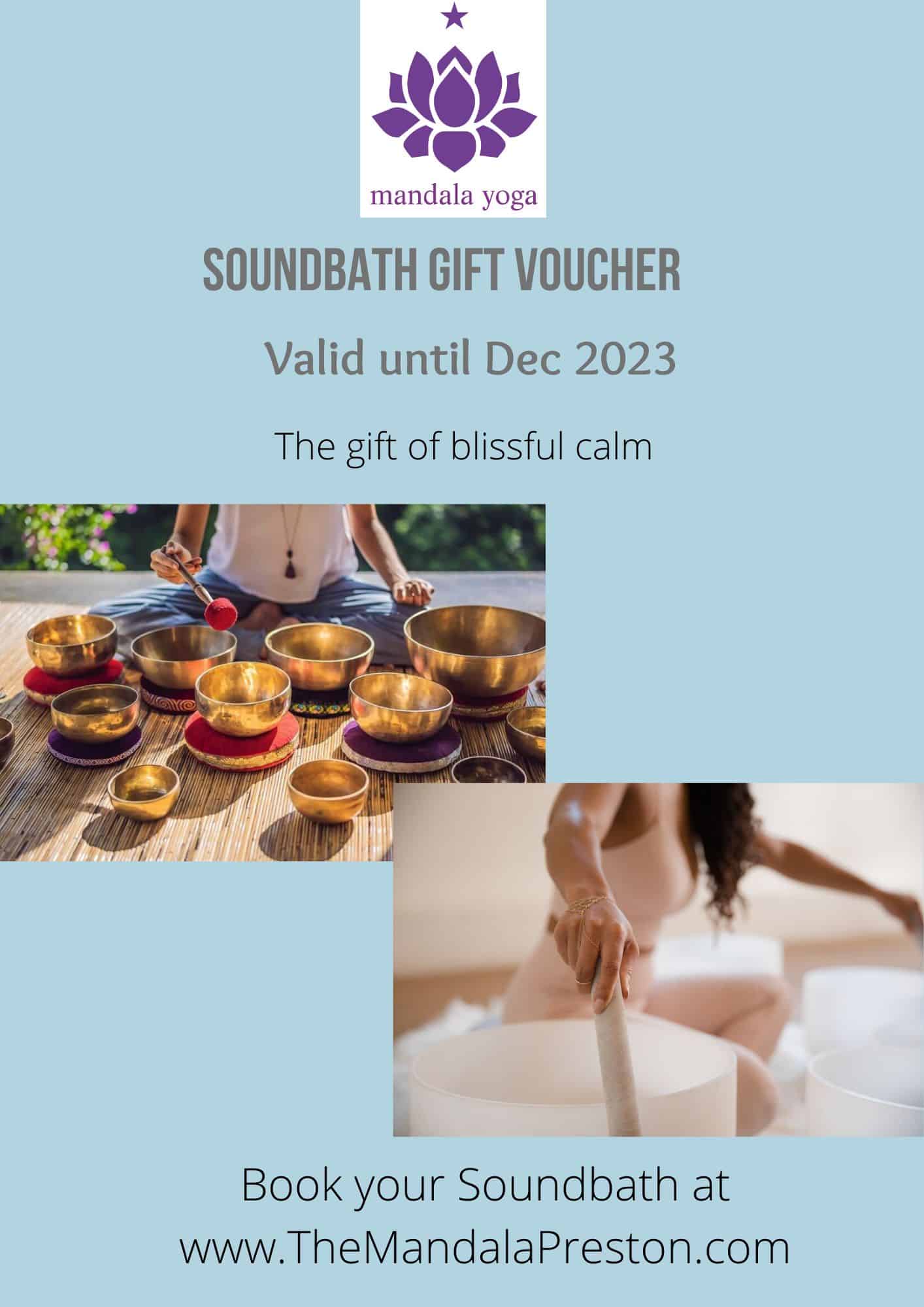 Soundbath meditation gift voucher